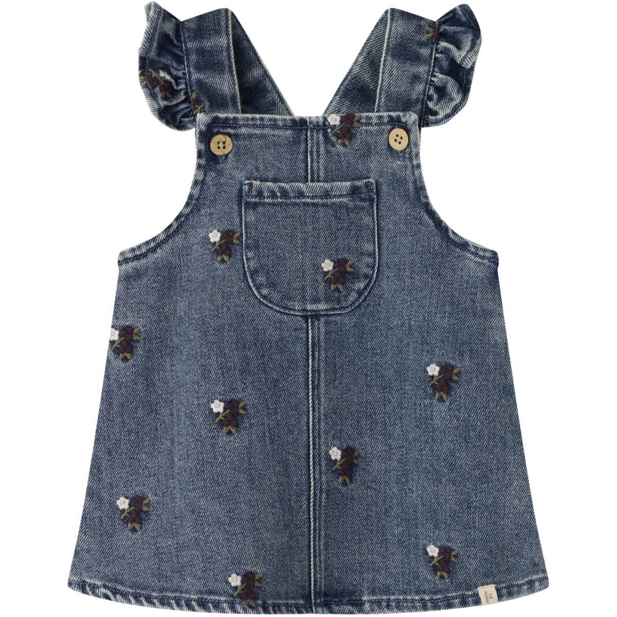 Lil'Atelier Dark Blue Denim Flower Emb Nbfroberta Dnm Skirtall 6288-Se Lil