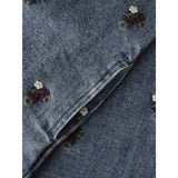 Lil'Atelier Dark Blue Denim Flower Emb Nmfroberta Dnm Spencer 6288-Se Lil