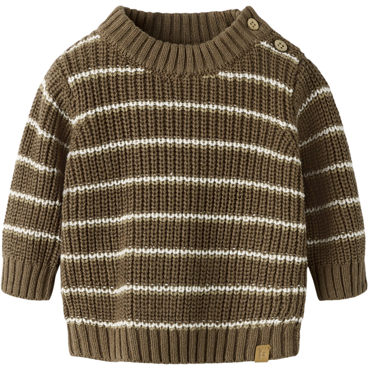 Lil'Atelier Teak Turtledove / Kelp Nbmemlen Rio Ls Strik Stripe Lil