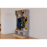 Duck Woodworks Grey Garderobeskab Outerwear Dobbelt