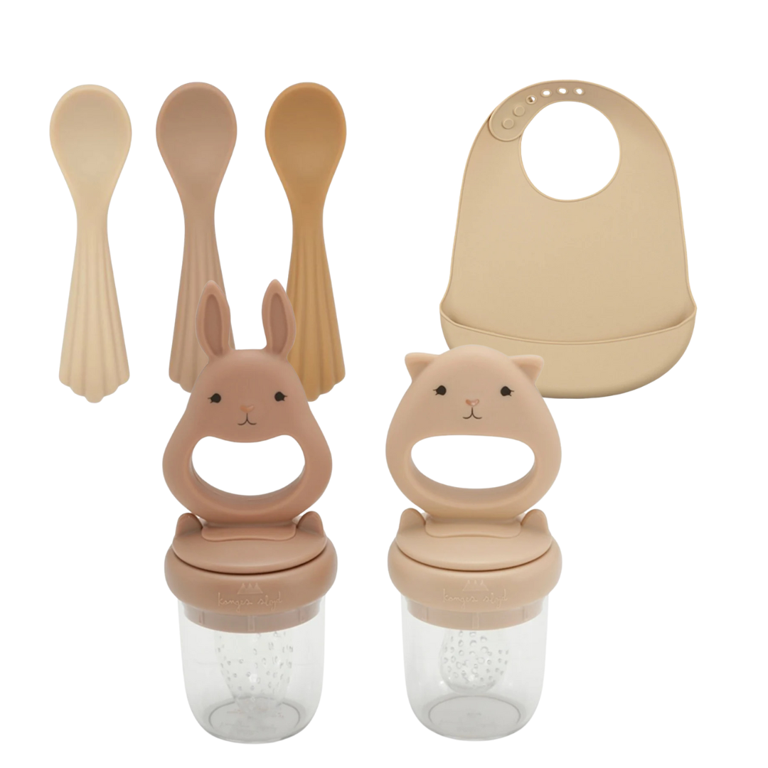 Spisestart - Sampak Beige/Rosa