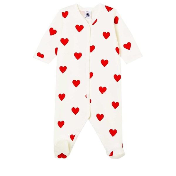 Petit Bateau Heldragt Dors Bien White/Red