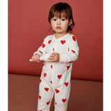 Petit Bateau Heldragt Dors Bien White/Red 5