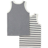 Petit Bateau Undertrøje 2-pak White/Navy Stripes 3