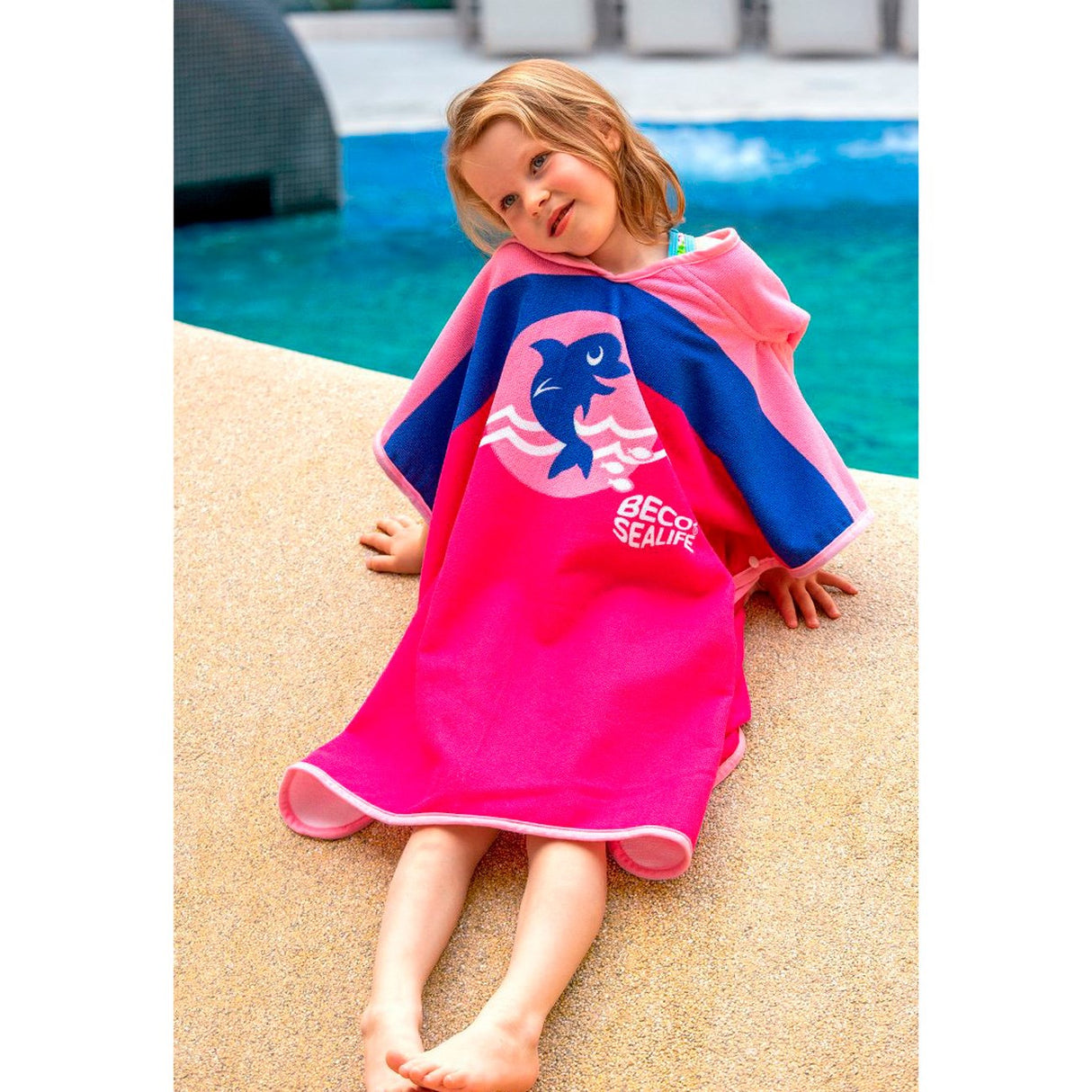 BECO Pink BECO-SEALIFE® Kids poncho 3