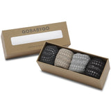 GObabyGO Bomulds Strømper Combo Box Antislip Grey Melange 3