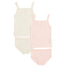 COPENHAGEN COLORS Soft Pink/Cream Comb. Core Rib Jersey 2Pack Stroptop og Underbukser