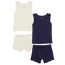 COPENHAGEN COLORS Navy/ Cream Comb. Kick Rib Jersey 2Pack Tank-Top og Boxershorts