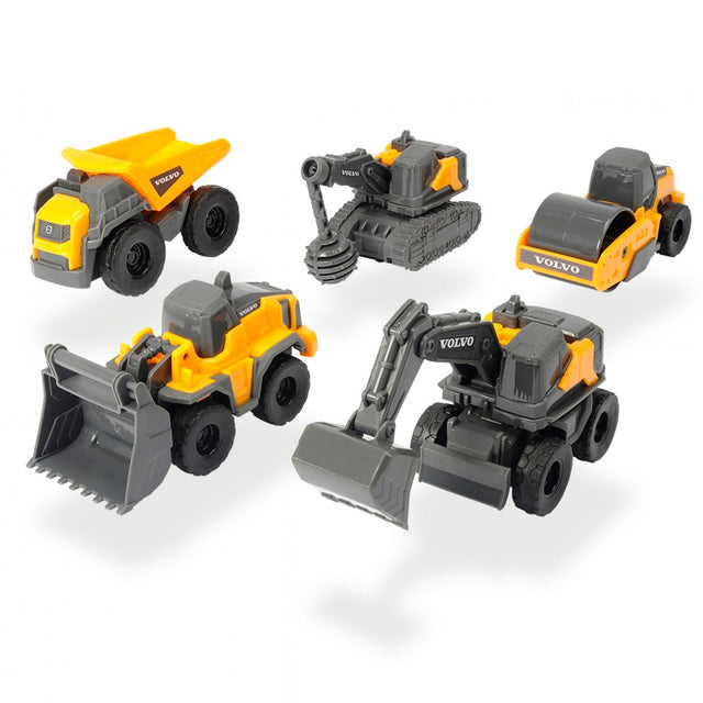 Dickie Toys 5-Pack Volvo Entreprenørmaskine