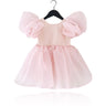 Dolly by Le Petit Tom DollyPink Dolly World V-Back Puff Sleeve Organza Tutu Kjole