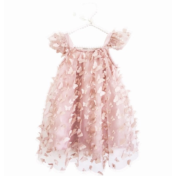 Dolly by Le Petit Tom Allover Butterflies Tutu Kjole Pink