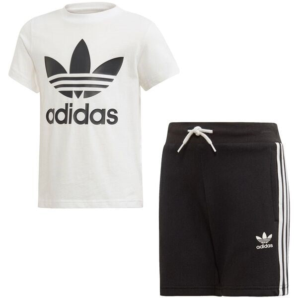 adidas Originals White/Black Short Tee Set