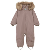 En Fant Pine Bark Baby Flyverdragt m. Fake Fur