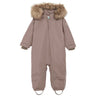 En Fant Pine Bark Baby Flyverdragt m. Fake Fur