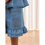 Fliink Light Denim Blå Hi Shorts 4