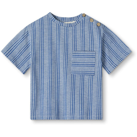 Fliink Cloud Dancer Mazerine Blue Stripe Miro T-shirt