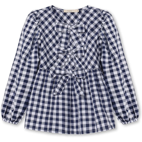 Fliink Insignia Sandshell Check Zorro Bluse