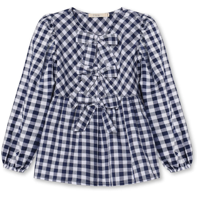 Fliink Insignia Sandshell Check Zorro Bluse