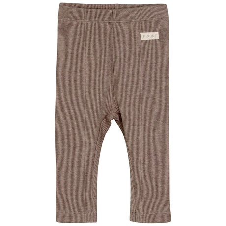 FIXONI Deep Taupe Leggings Mélange Rib