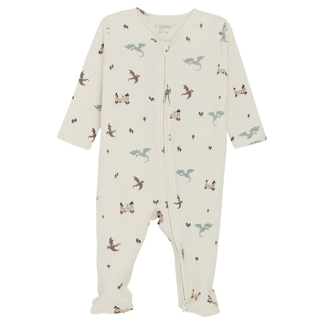 FIXONI Silver Blue Nightsuit Ls W. Feet Rib