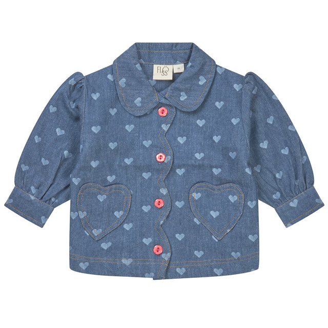 Flöss Blue Denim/Hearts Lollo Overshirt