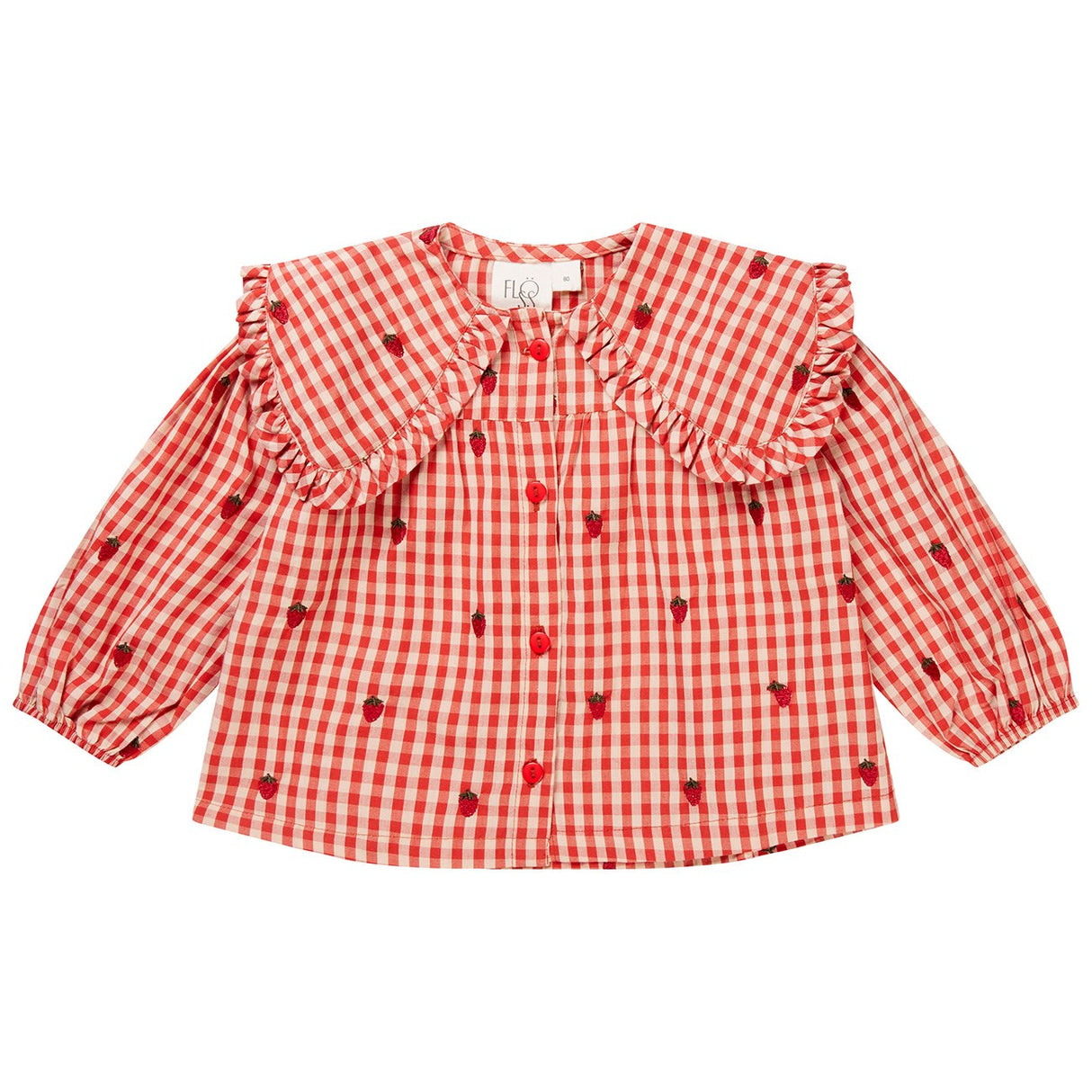 Flöss Berry Gingham Molly LS Bluse