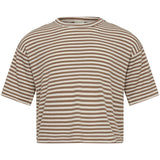 Sofie Schnoor Beige Striped T-Shirt