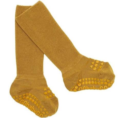 GObabyGO Bamboo Strømper Antislip Mustard