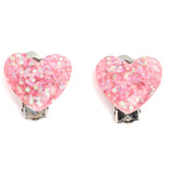 Great Pretenders  Boutique Glitter Heart Clip on Earrings