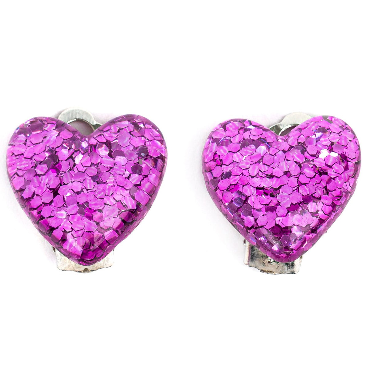 Great Pretenders  Boutique Glitter Heart Clip on Earrings 3