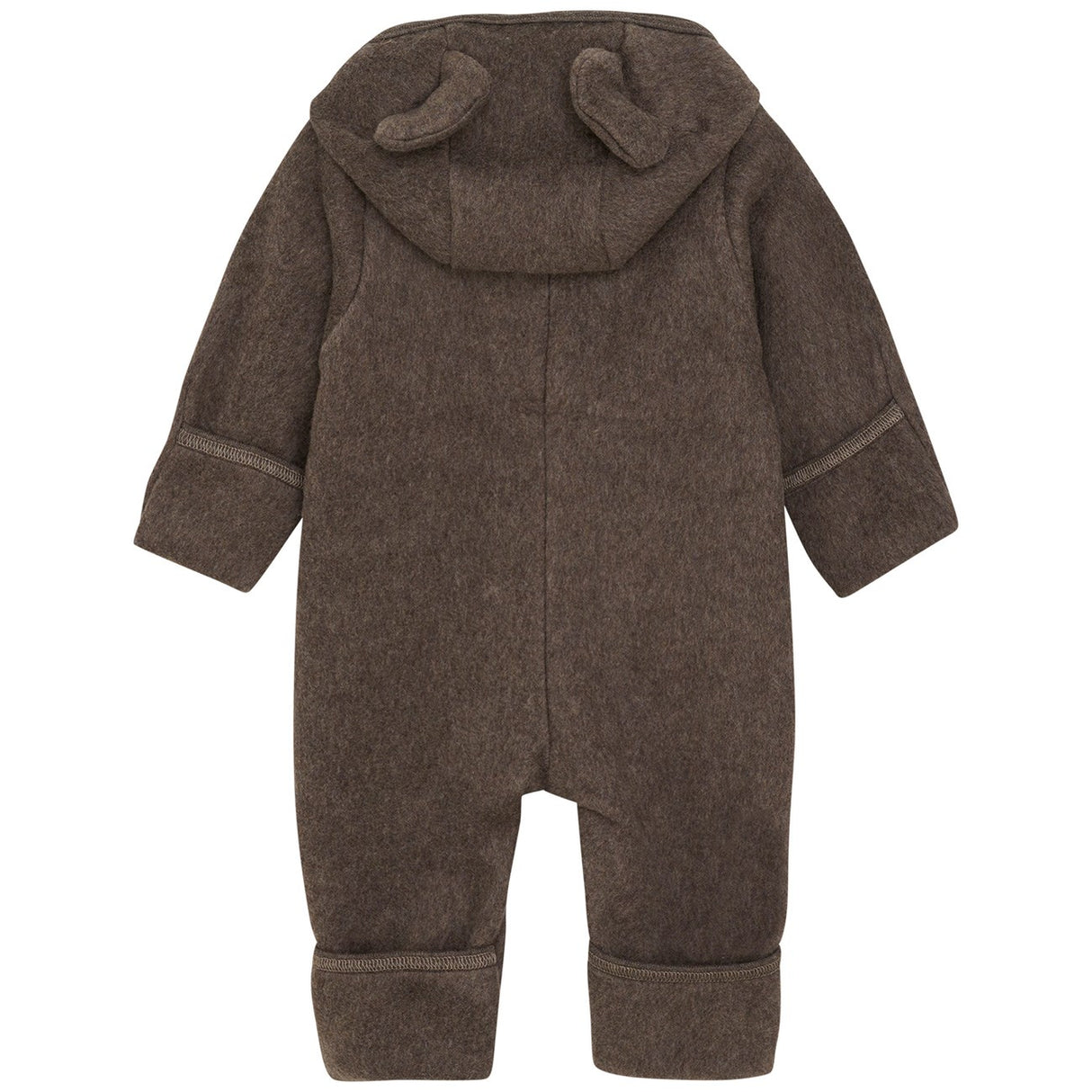 Huttelihut Brown Melange Køredragt Ears Cot. Fleece