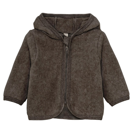 Huttelihut Brown Melange Jakke Ears Cotton Fleece