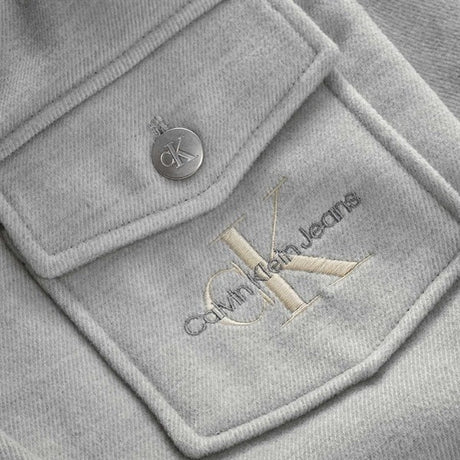 Calvin Klein Overshirt Jakke Light Grey Heather 2