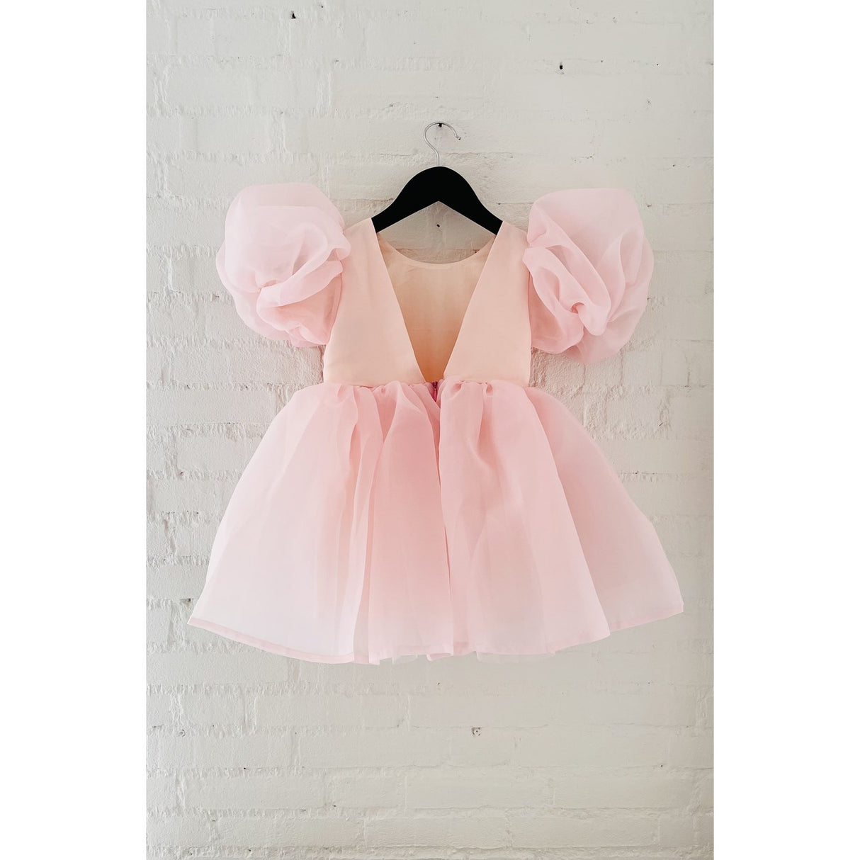 Dolly by Le Petit Tom DollyPink Dolly World V-Back Puff Sleeve Organza Tutu Kjole