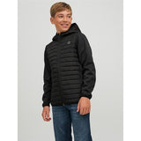 Jack & Jones Junior Black Multi Quiltet Overgangsjakke Noos