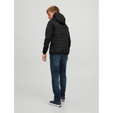 Jack & Jones Junior Black Multi Quiltet Overgangsjakke Noos