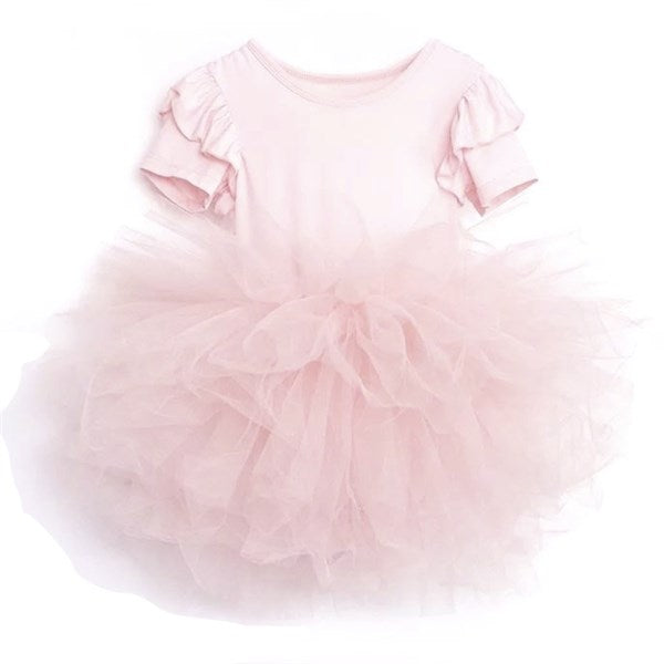 Dolly by Le Petit Timeless Short Sleeve Tutu Kjole Light Pink