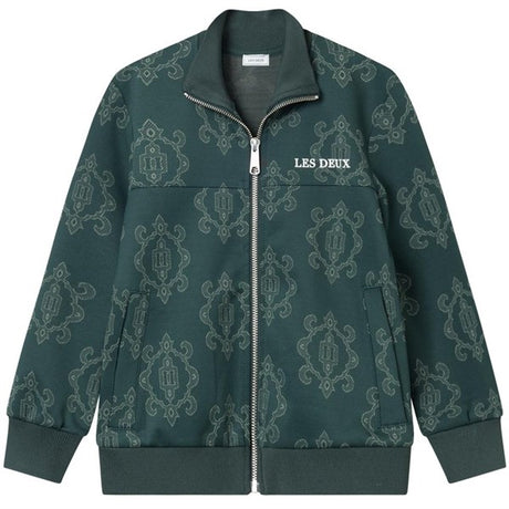 Les Deux Kids Pine Green/Ivory Ballier Jacquard Track Jacket