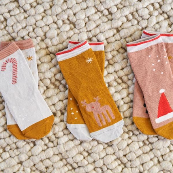 Liewood Silas Cotton Socks 3 Pack Holiday Tuscany Rose Multi Mix