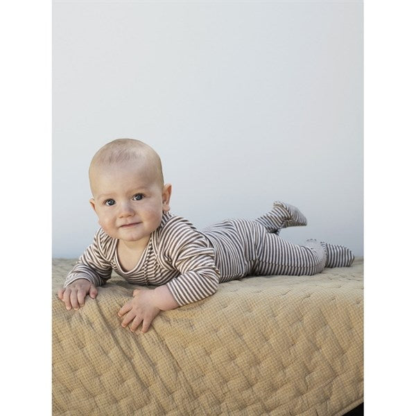 Serendipity Acorn/Offwhite Baby Heldragt m. Fødder Stripe