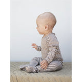 Serendipity Acorn/Offwhite Baby Heldragt m. Fødder Stripe