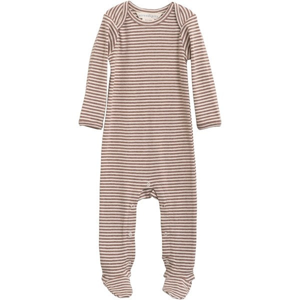 Serendipity Acorn/Offwhite Baby Heldragt m. Fødder Stripe