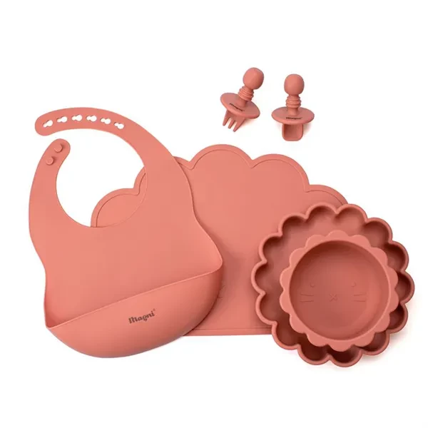 Magni Baby Spisesæt Terracotta