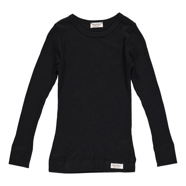 MarMar Modal T-Shirt Plain L/Æ Black