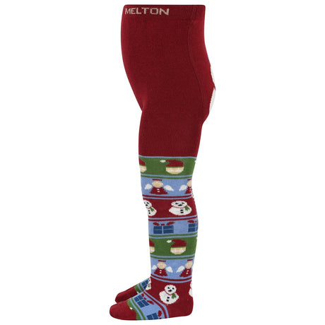 MELTON Sundried Tomato Snowman tights