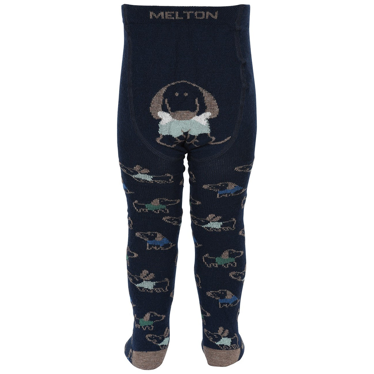 MELTON Peacoat Blue  Dog fun tights 2