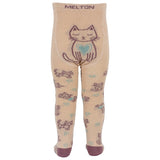 MELTON Ivory Cream  Cat love tights 2