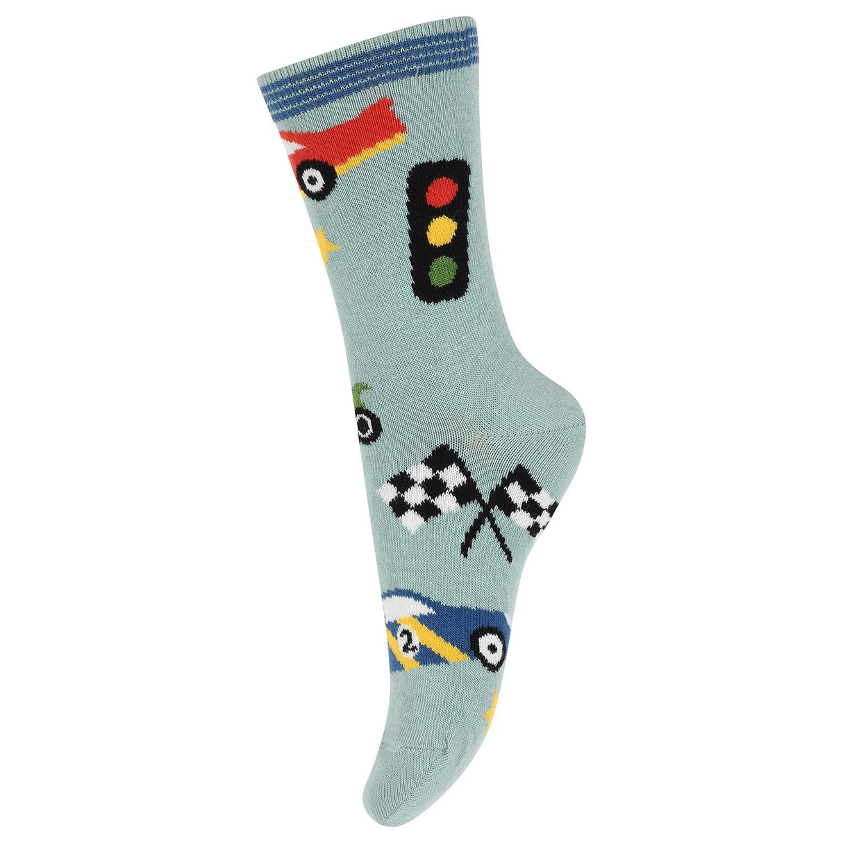 MELTON Blue Surf  Traffic jam socks