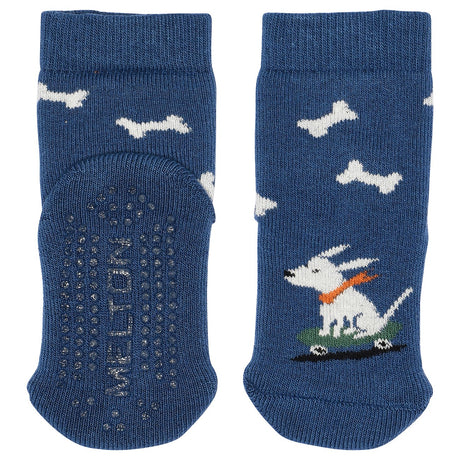 MELTON True Navy  Skating dog socks - anti-slip