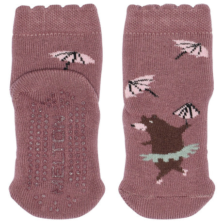 MELTON Grape Shake  Dancing bear socks - anti-slip